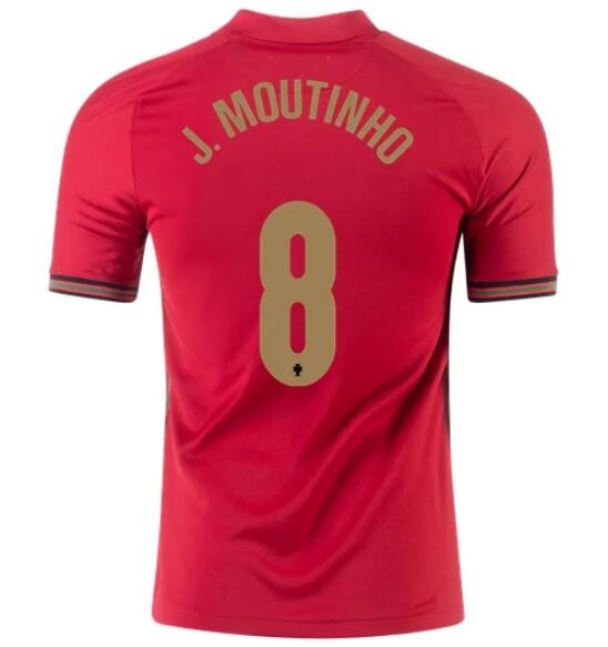 2020 EURO Portugal Home Kit Soccer Jersey JOÃO MOUTINHO #8